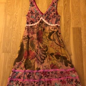 Benetton sundress in multicolored pink